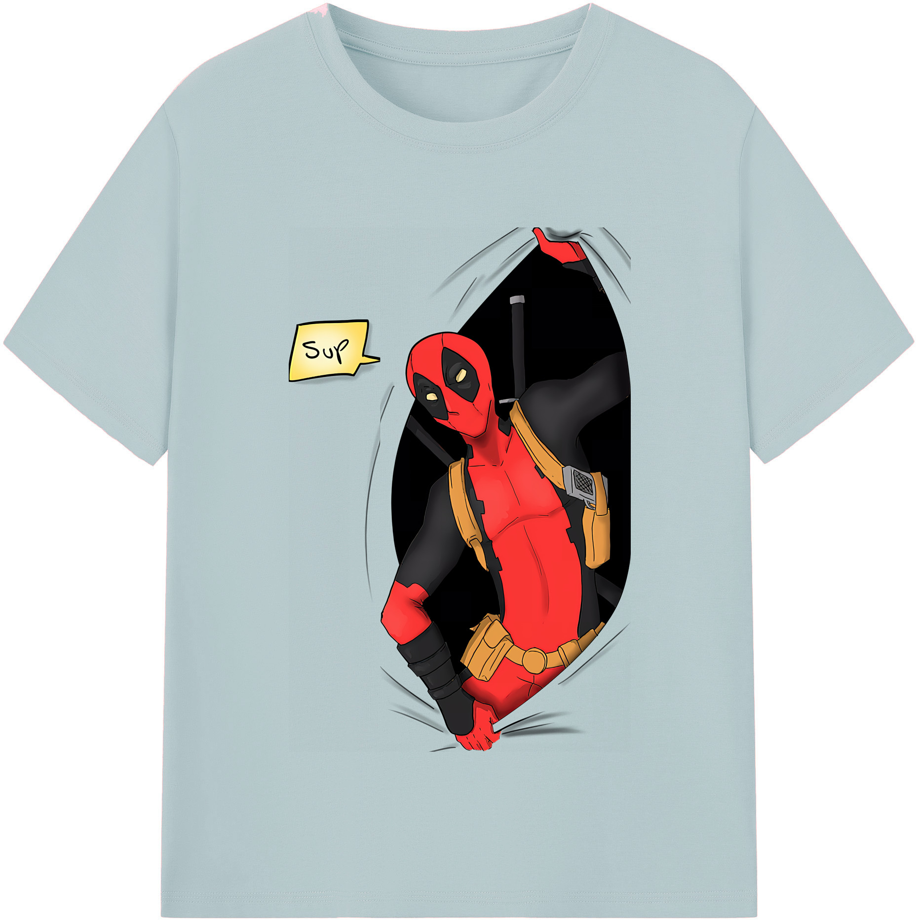 （画像用） Deadpool デッドプール 綿100％半袖Tシャツ（フロントプリント）